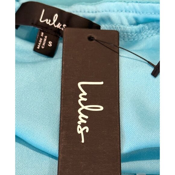 Lulu's Women's Tier and Now Tie-Back Tiered Dress Turquoise Size S NWT - Picture 6 of 8